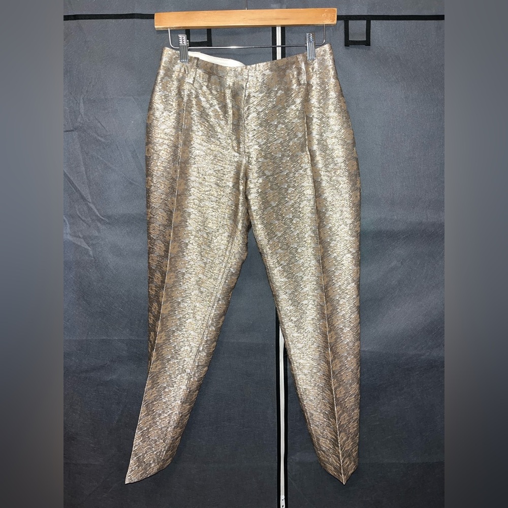 Paul & Joe Sister Gold Floral Metallic Crop Pants